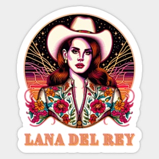 Lana Del Rey - Cowgirl Flower Nights Sticker